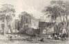 WESTMORLAND. Burneside Hall, Westmorland (Allom)  1832 old antique print