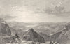 CUMBRIA. View from Langdale Pikes, looking south-east, Westmorland (Allom)  1832