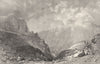 CUMBRIA. View from Langdale Pikes, towards Bowfell, Westmorland (Allom)  1832