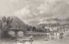 WESTMORLAND. Skelwith bridge, Westmorland (Allom)  1832 old antique print