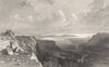 CUMBRIA. Scout Scar, near Kendal, Westmorland (Allom)  1832 old antique print