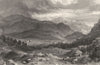 CUMBRIA. Eskdale, looking towards scawfell, Cumberland 1832 old antique print