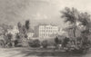 NORTHUMBERLAND.  Howick Hall (Allom)  1832 old antique vintage print picture