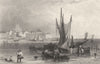 DURHAM. Hartlepool, Durham (Allom)  1832 old antique vintage print picture