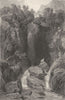 WESTMORLAND. Dungeon Ghyll, Westmorland (Allom)  1832 old antique print
