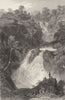 WESTMORLAND. Colwith Force, Westmorland (Allom)  1832 old antique print