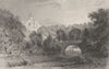 DURHAM. Lambton Castle, Durham (Allom)  1832 old antique vintage print picture