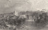 NORTHUMBERLAND. Bothal Castle, Northumberland (Allom)  1832 old antique print