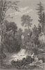 CUMBRIA. The Mill, on the Stock-Gill, Near Ambleside 1832 old antique print