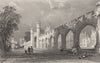 DURHAM. The Palace of the Bishop of Durham, at Bishop Auckland (Allom)  1832