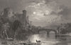 DURHAM. Barnard Castle, County of Durham (Allom)  1832 old antique print