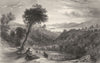 WESTMORLAND. Valley of Trout Beck, Westmorland (Allom)  1832 old antique print
