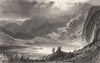 CUMBRIA. Stickle Tarn, Langdale Pikes, from Pavey Ark, Westmorland (Allom)  1832