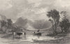 CUMBRIA. Buttermere, Cumberland (Allom)  1832 old antique print picture