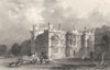 NORTHUMBERLAND. Chipchase Castle, Northumberland (Allom)  1832 old print