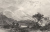 CUMBRIA. Helvellyn, From the North West, Cumberland (Allom)  1832 old print