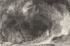 DURHAM. The Grotto, in Castle Eden Dene (Allom)  1832 old antique print