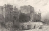 CUMBRIA. Carlisle Castle, Cumberland (Allom)  1832 old antique print picture