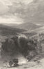 DURHAM. High Force of the Tees, Durham (Allom)  1832 old antique print picture