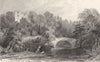 NORTHUMBERLAND. Dilston Hall, Northumberland (Allom)  1832 old antique print