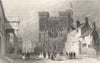 NORTHUMBERLAND. The Castle, from the County Court, Newcastle-Tyne (Allom)  1832