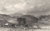 DURHAM. Twysill Castle, on the Tweed, North Durham (Allom)  1832 old print