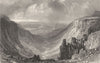 CUMBRIA. High Cup Gill, Appleby in the distance (Allom)  1832 old print