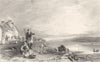 CUMBRIA. Milnthorpe Sands, Westmorland (Allom)  1832 old antique print picture