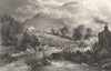 CUMBRIA. Mill Beck & Buttermere Chapel, Cumberland 1832 old antique print