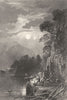 WESTMORLAND. Stybarrow Crag, Westmorland (Allom)  1832 old antique print