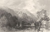 CUMBRIA. Castle Rock, Vale of St John, Looking South, Cumberland (Allom)  1832