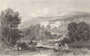 DURHAM. Stanhope Castle, Durham (Allom)  1832 old antique print picture