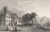 CUMBRIA. Wasdale Hall, Cumberland (Allom)  1832 old antique print picture