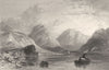 CUMBRIA. Wastwater, Cumberland (Allom)  1832 old antique vintage print picture