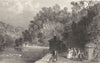 CUMBRIA. Gilsland Spa, Cumberland (Allom)  1832 old antique print picture