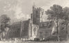 CUMBRIA. Carlisle Cathedral, Cumberland (Allom)  1832 old antique print