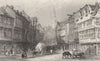 NORTHUMBERLAND. Newcastle, from the side (Allom)  1832 old antique print
