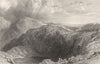 WESTMORLAND. Bley-Water Tarn from High Street mountain (Allom)  1832 old print