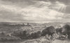 CUMBRIA. Egremont, from the Ravenglass Road, Cumberland 1832 old antique print