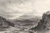 CUMBRIA. Windermere, Esthwaite & Coniston Lakes, from Loughrigg Fell 1832