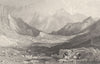 CUMBRIA. Clare Moss, from little Langdale Head (Allom)  1832 old antique print