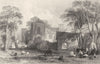 WESTMORLAND. Burneside Hall, Westmorland (Allom)  1832 old antique print