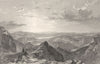 CUMBRIA. View from Langdale Pikes, Looking South-East, Westmorland (Allom)  1832