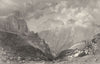 CUMBRIA. View from Langdale Pikes, towards Bowfell, Westmorland (Allom)  1832