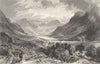 CUMBRIA. Buttermere Lake & Village, Cumberland 1832 old antique print picture