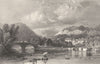 WESTMORLAND. Skelwith Bridge, Westmorland (Allom)  1832 old antique print