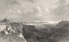 CUMBRIA. Scout Scar, Near Kendal, Westmorland (Allom)  1832 old antique print