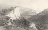 DERBYSHIRE. The high Tor, Near, Matlock, Derbyshire (Allom)  1832 old print