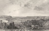 NOTTINGHAMSHIRE. Nottingham, And its Environs (Allom)  1832 old antique print