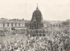 INDIA. Religious Procession; Car of Jagganath, Vishnu; Puri 1900 old print